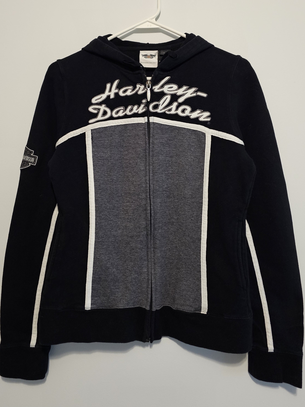 Harley-Davidson Black & Gray Women's Zip-Up Hoodie
